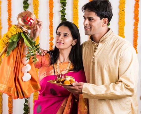 Couple Celebrating Gudi Padwa
